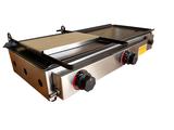 Chapa Gás Lanche Hamburguer 2 Bocas 30x70 C/ Abafador - Spaçoshop