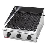 Chapa Grill Churrasqueira Char Broiler A Gás 53x53 cm Grelhas Ferro Fundido - Compact