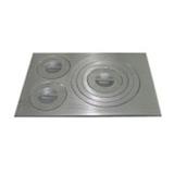 Chapa para fogão a lenha polida 03 furos 60x40cm - Estrela