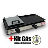 Chapa Para Lanche A Gás Sanduicheira 30x60cm Lcg + Kit Gás - Lcg eletro