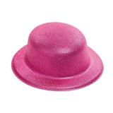 Chapéu Carnaval Malandro Acessório Fantasia Brilho Rosa Pink - Cromus