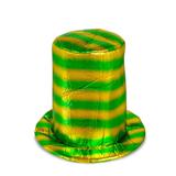 Chapéu Cartola Alta Metalizada Verde e Amarelo - Brasil - Festabox