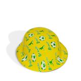 Chapéu Cartola Plástica Coquinho Bolas Verde e Amarelo Brasil - Festabox