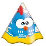 Chapéu de Aniversário Galinha Pintadinha Mini 08 unidades Festcolor