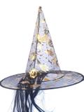 Chapéu De Bruxa Cabelo festas Teia Dourada-Laranja 3 Un. - Portexx