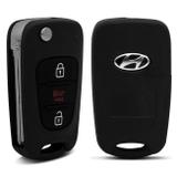 Chave Canivete Kia Soul 2010 a 2018 Hyundai I30 2010 a 2016 3 Botões Com Lâmina Preto - Ha imports
