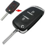 Chave Canivete Nova Para Peugeot 307/308 Cromada Personalizada