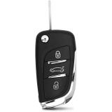 Chave Canivete Peugeot 307 308 408 2001 a 2019 3 Botões Com Lâmina Preta Sem Groove - Ha imports