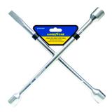 Chave de roda tipo cruz 17 x 19 / 21 mm x espátula - Goodyear