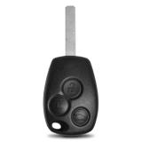 Chave Renault Logan Sandero 2008 2009 2010 2011 2012 Com Lâmina Lisa Modelo Original 3 Botões Preta - Ha imports