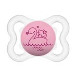 Chupeta Air Silk Touch Pato e Rato Transparente 0 a 6 meses - MAM