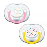 Chupeta Avent Contemporânea Freeflow Menina 6-18m Pack Duplo - Philips avent