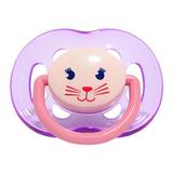 Chupeta Avent Freeflow Gatinha Tamanho 2 6 a 18 Meses Rosa SCF183/13