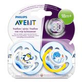 Chupeta Avent Freeflow Meninos Para 18 Meses+ Pack Duplo - Philips avent