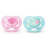Chupeta Avent Ultra Soft Air Dupla Decorada 0 A 6 Meses Rosa - Philips avent