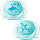 Chupeta AVENT Ultra Soft Dupla Decorada - 0 a 6 meses Azul