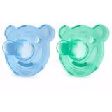 Chupeta Calmante Soothie (0-3m) Verde E Azul - Philips Avent