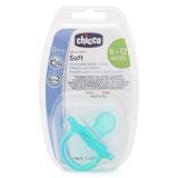 Chupeta Chicco Soft Azul Silicone Tam2 6-12M 1Unidade