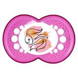 Chupeta Clear Girls 6 meses Tamanho 2 Rosa 2334 MAM