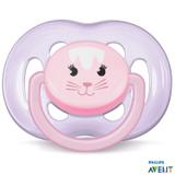 Chupeta com Capa Free Flow Gato Rosa SCF183/13 - Philips Avent