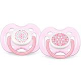 Chupeta Contemporânea BPA Free Com 2 Rosa Avent (0-6m) -Philips Avent