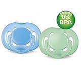 Chupeta Free flow - 6-18m - 2 peças - Azul e Verde - Philips Avent