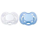 Chupeta FreeFlow Azul/Branca 2 Peças - BPA Free - 0 a 6 Meses - Philips Avent