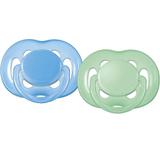Chupeta FreeFlow Azul/Verde 2 Peças - BPA Free - 6 a 18 Meses - Philips Avent