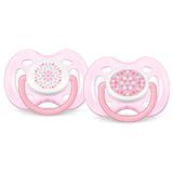 Chupeta Freeflow Contemporânea Avent Dupla Rosa 0 A 6 Meses