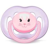 Chupeta Freeflow Gato Unitária - Meninas - Philips Avent