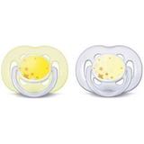 Chupeta Freeflow Noturna Dupla Meninas Avent - 6 a 18 meses - Philips Avent - Philips-avent
