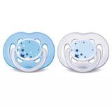 Chupeta Freeflow Noturna DuplaAzul e Transparente Avent - Avent philips