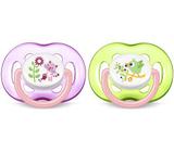 Chupeta Freeflow Rosa/Verde Dupla 18M+ - Philips Avent