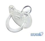 Chupeta Kuka Ortodôntica - 0 à 6 meses - Transparente toda Silicone