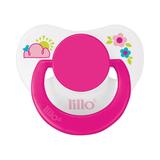 Chupeta lillo divertida bico orto silicone - tam2 rosa
