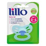 Chupeta Lillo Extra Air Silicone Ortodôntico Tamanho 1 Azul