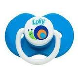 Chupeta Lolly Baby Zoo Azul bico de Silicone Ortodôntico de 0 a 6 meses
