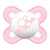 Chupeta Mam Bico Silicone Tam 1 (0 A 2m+) Recém Nascido COR:ROSA