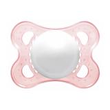 Chupeta Mam Classic Tamanho 1 0 a 6 meses Branco e Rosa