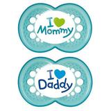 Chupeta MOM e DAD BOYS 6+ Meses MAM 2933 2 Unidades