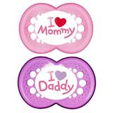 Chupeta MOM e DAD GIRL 6+ Meses MAM 2934 2 Unidades