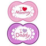 Chupeta Mom e Dad Girls 6 meses Tamanho 2 2934 MAM