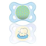 Chupeta Night Day Azul - BPA Free 0 a 6 Meses - 2 Unidades - MAM