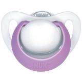 Chupeta Nuk Genius com Bico de Silicone Ortodôntico Tam. 1 - Lilás