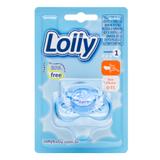 Chupeta Oceano com bico de silicone O-T1 (tamanho 01) indicada às crianças de 0 a 6 meses na cor azul - Lolly (lolni)