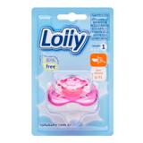 Chupeta Oceano com bico de silicone O-T1 (tamanho 01) indicada às crianças de 0 a 6 meses na cor rosa - Lolly (lolni)