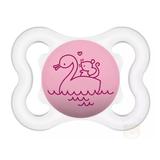 Chupeta Ortodôntica Silk Touch Air (Extraventilada) 0 a 6 Meses Menina Cisne - MAM