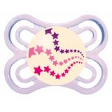 Chupeta Ortodôntica - Silk Touch - Perfect Night - Girls - 0 a 6 Meses - Lilás com Estrelinhas - MAM