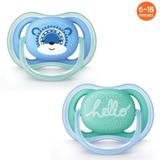Chupeta Ortodôntica Ultra Air 0 a 6M 02 unidades Menino - Philips Avent