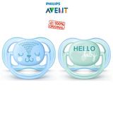 Chupeta Ortodôntica Ultra Air 0 a 6M 02 unidades Menino - Philips Avent